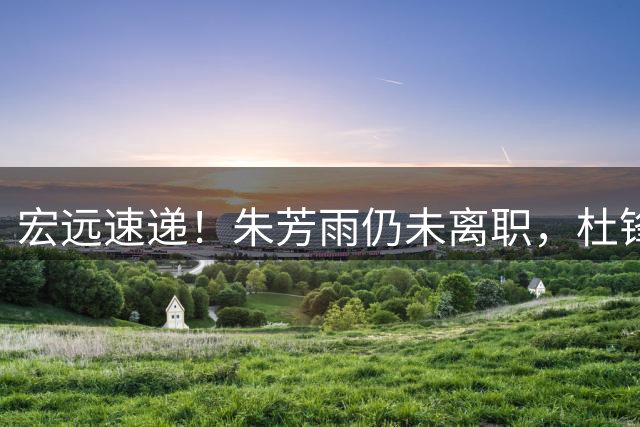 宏远速递！朱芳雨仍未离职，杜锋交满分答卷，徐杰也有好消息